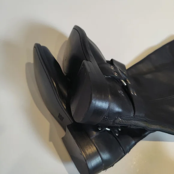 Frye Phillip the Harness Tall Black Boots - Picture 7 of 9